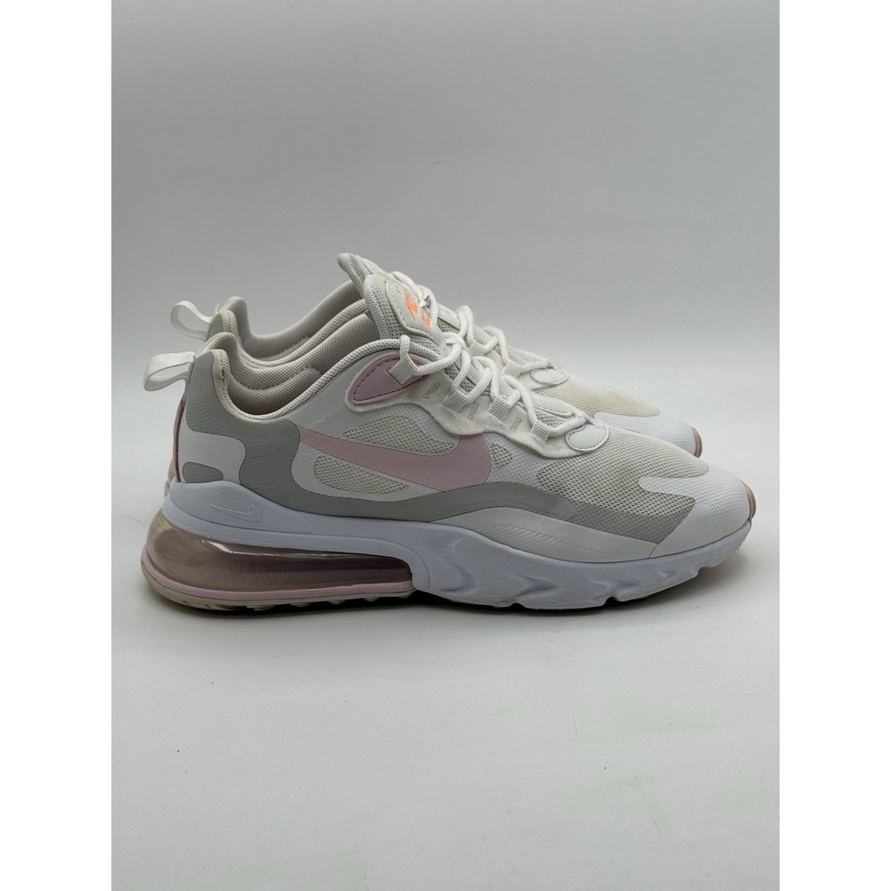 Nike Air Max 270 React Shoes Women 9 White Pink Foam CZ0372-101